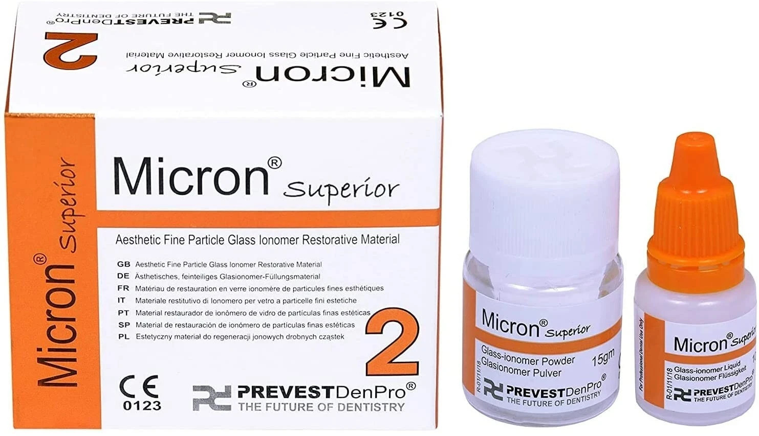 Dental Glass Ionomer Cement Type 2 Restorative Filling Radiopaque Prevest Kit