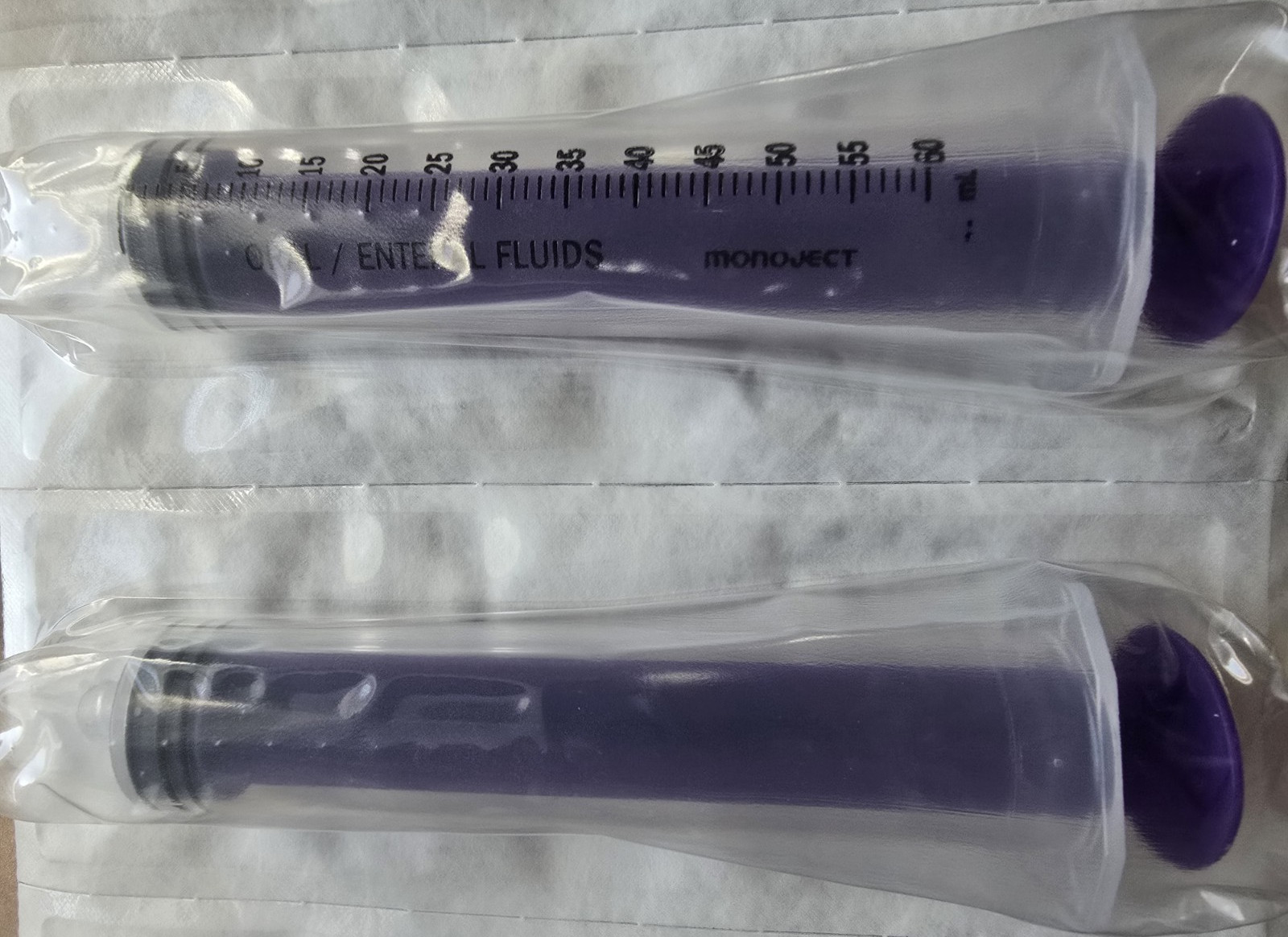 ⭐ Covidien Monoject ENFit 60 mL Enteral Syringe 460SE Lot of 10 Exp July 2029