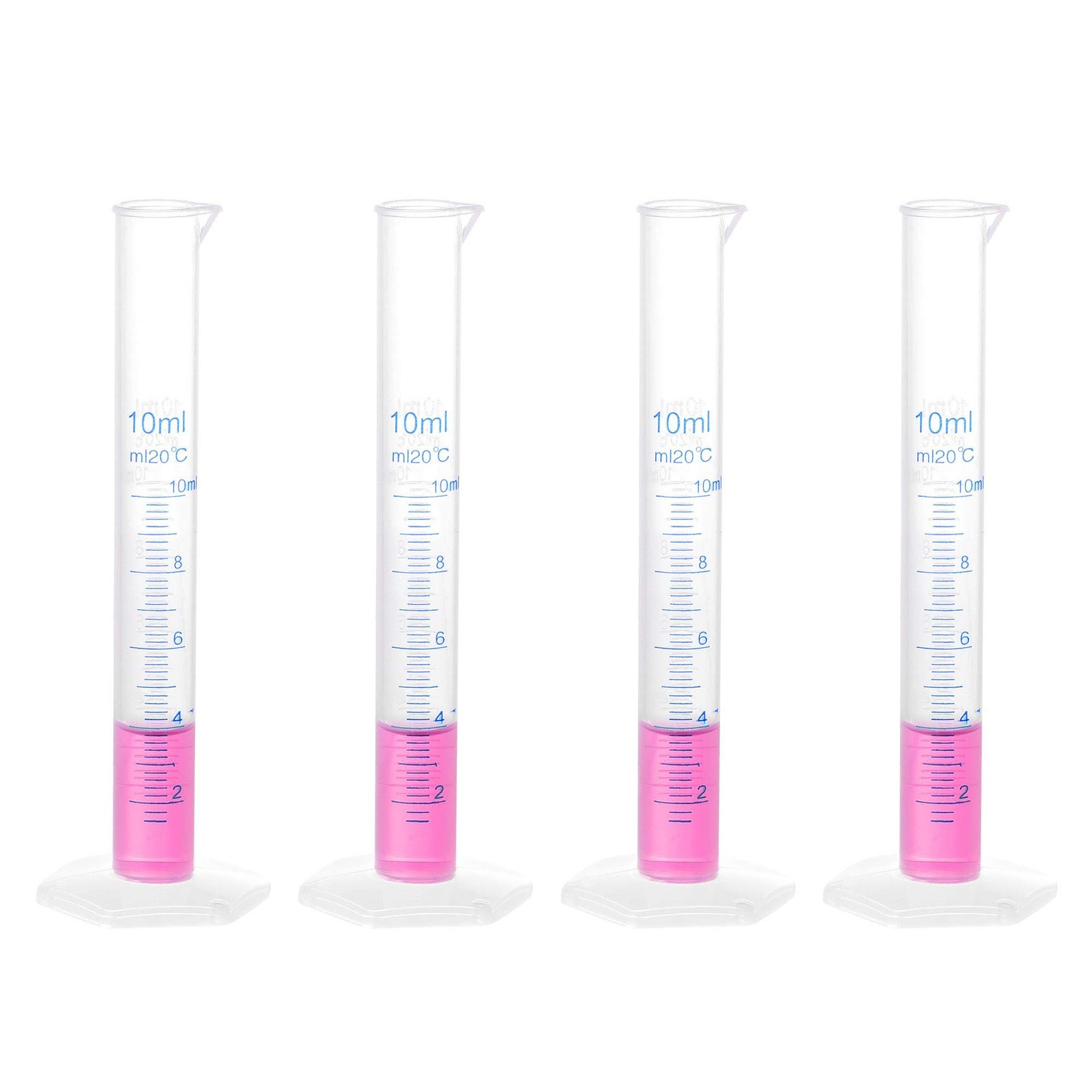 uxcell Plastic Graduated Cylinder 10ml Measuring Cylinder Science Test Tube B…