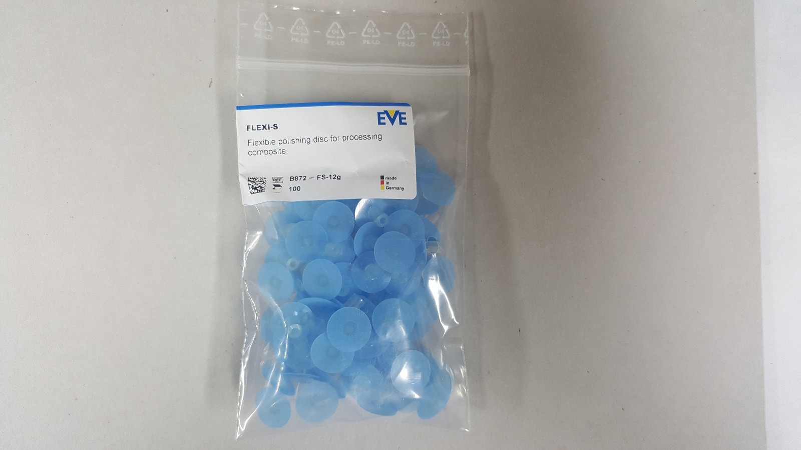 Dental polishing stem discs composite coarse mandrel included EVE Germany 100 pc