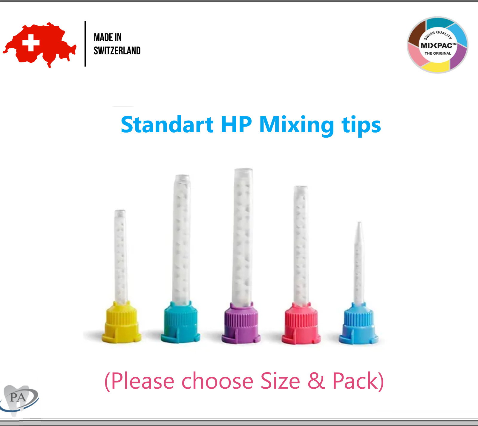 Dental Impression HP Tips High Performance Mixing Tips, Intraoral Tips, MIXPAC