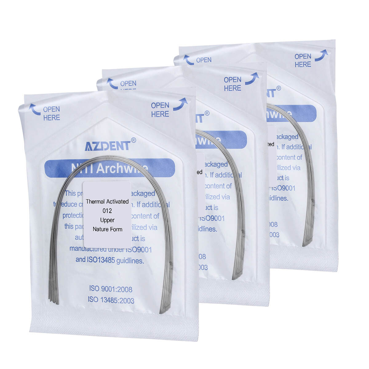 10pcs/kit Dental Orthodontic Heat Thermal Activated Niti Natural Round Arch Wire