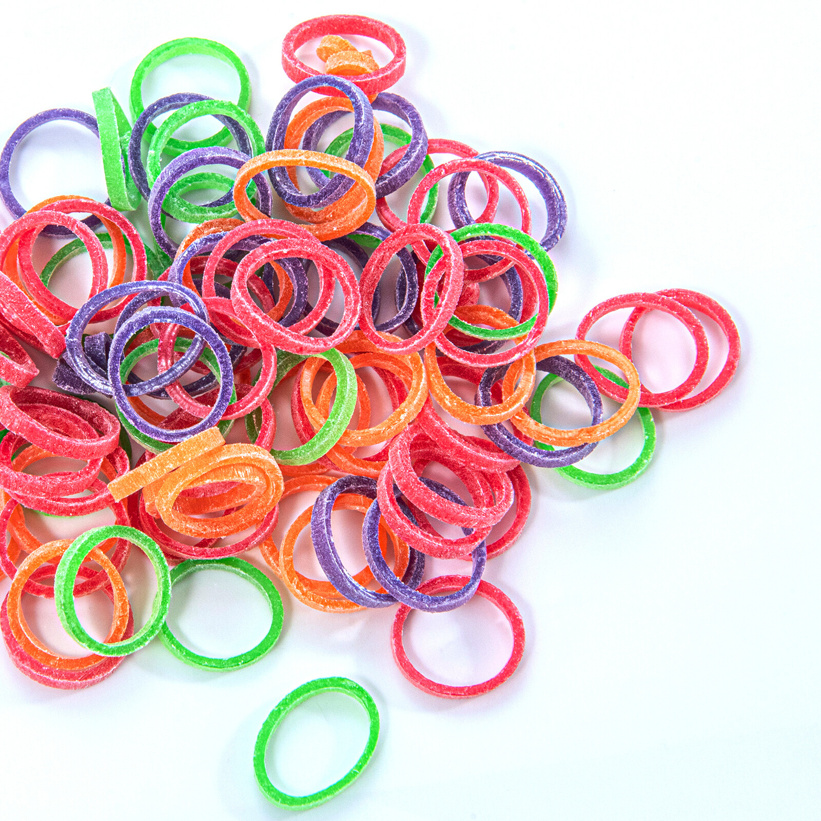 100/PK Dental Orthodontic Intraoral Elastic Rubber Bands Neon Light/Medium/Heavy