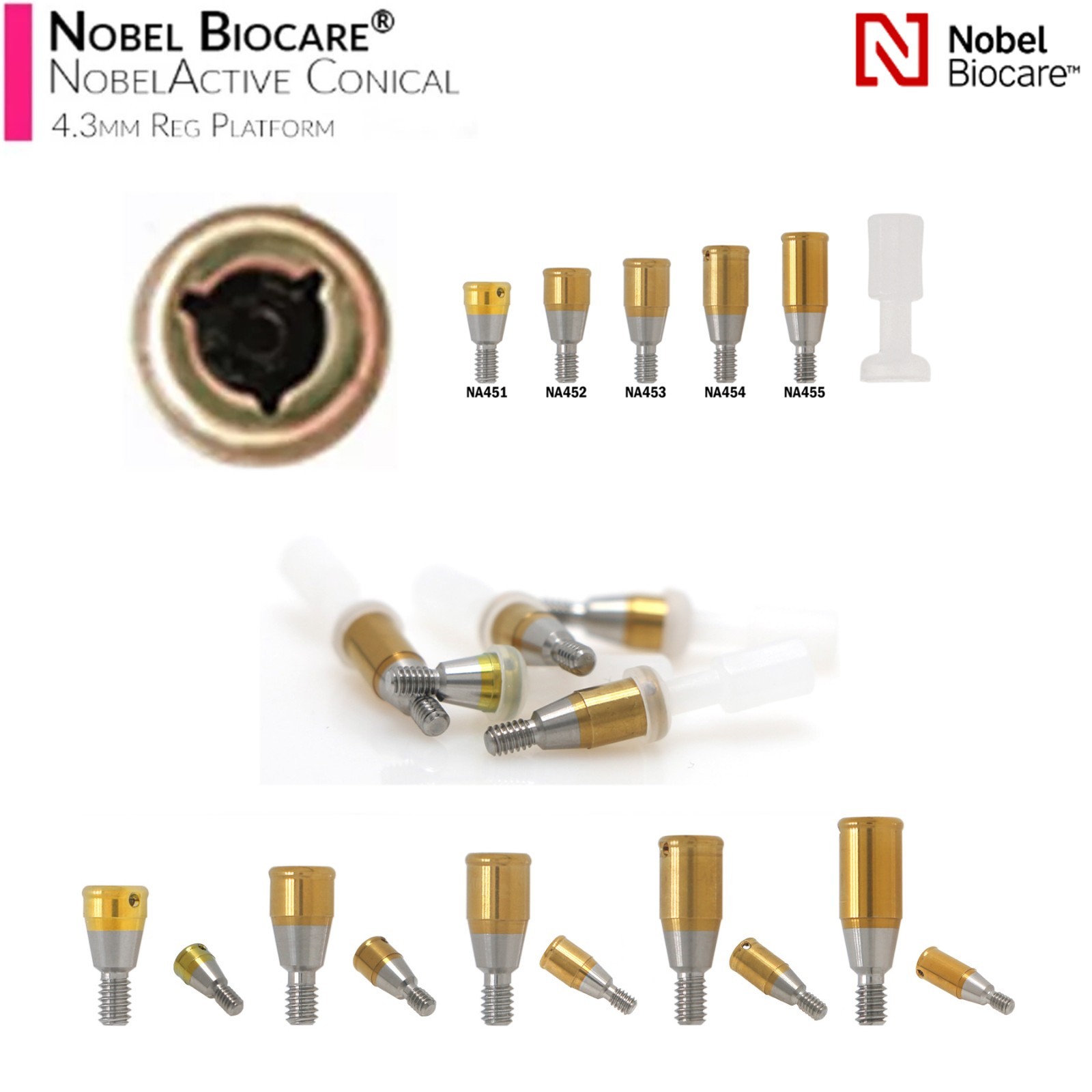 Dental Locator Abutment NP RP Compatible with Nobel NBL Active Implant AH 1–5mm