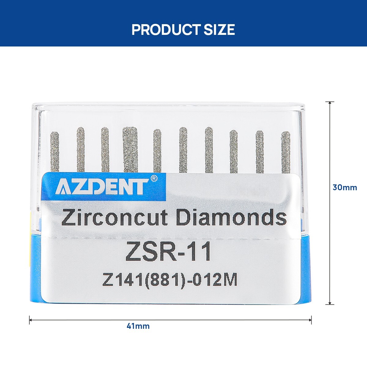 Taladros de cerámica dentales FG 1,6 mm con fresas diamante corte óxido circonio