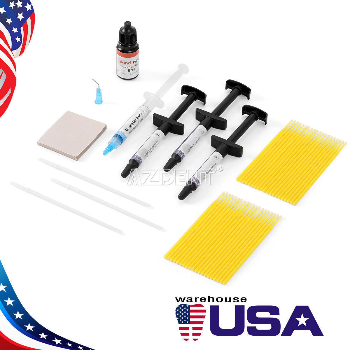 Dental Bracket Braces Glue Ortho Bonding Light Cure Resin Composite Kit