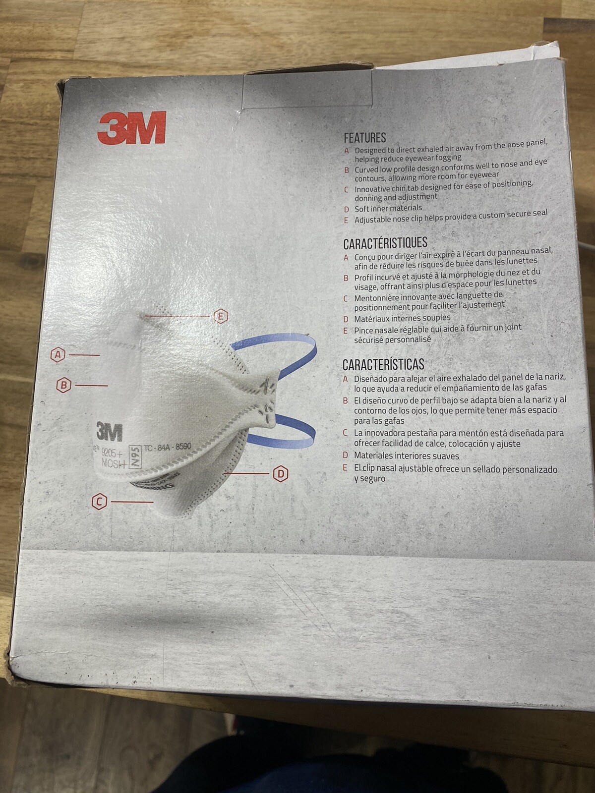 3M Aura 9205 N 95 Particulate Respirator Face Mask – White (20 Pack)