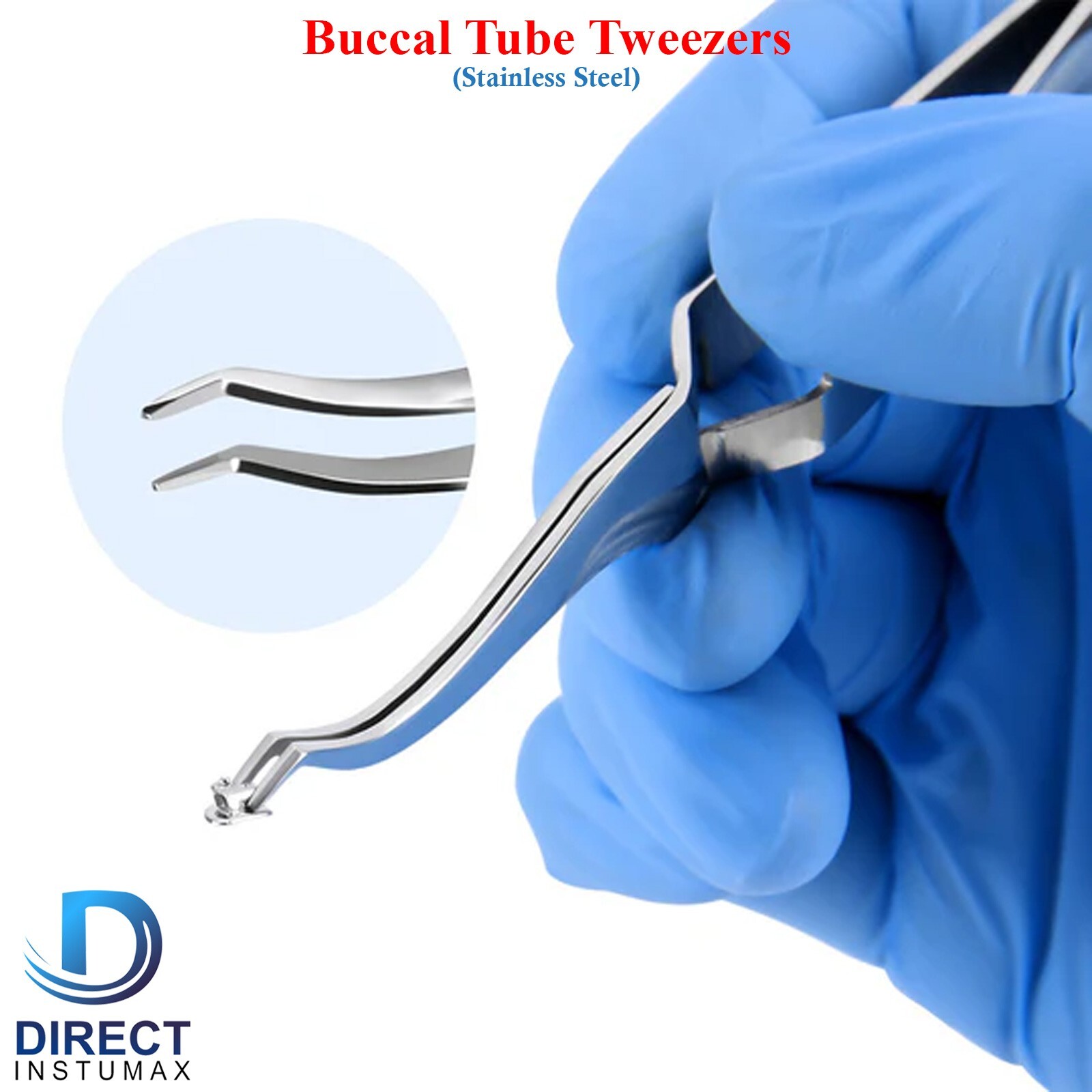 10Pcs Set Dental Orthodontic Brackets Holder Buccal Tube Tweezers Bonding Placer