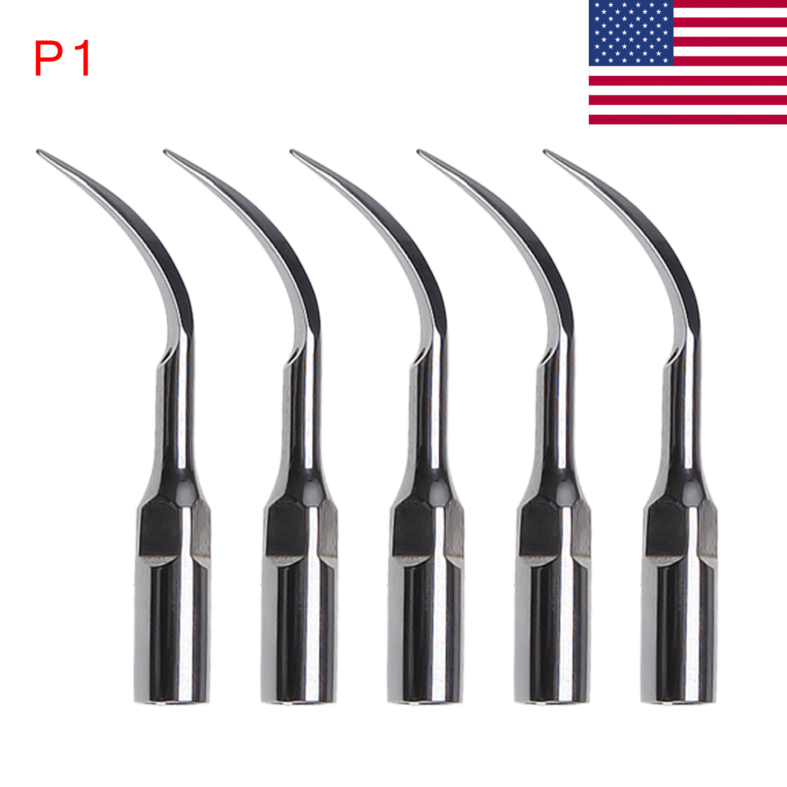 5-20*Dental Ultrasonic Piezo Scaler Perio Tips P1 Fit EMS/Woodpecker Handpiece Y
