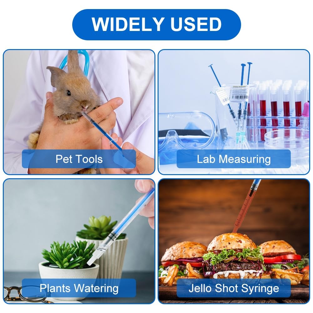 1/5/10 Ml Syringe No Needle, Plastic Liquid Dispenser for Crafts, Pet Feeding