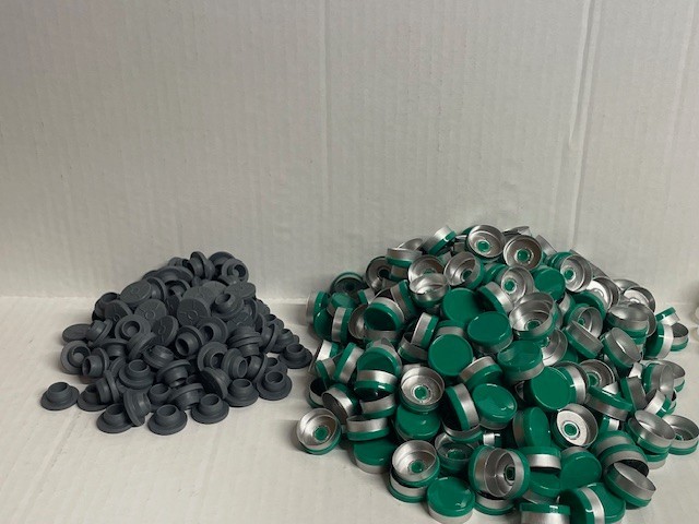 Large 1000 Pc.Lot 20mm Flip Top Cap Aluminum Crimp Seal for Vials Shiny Green