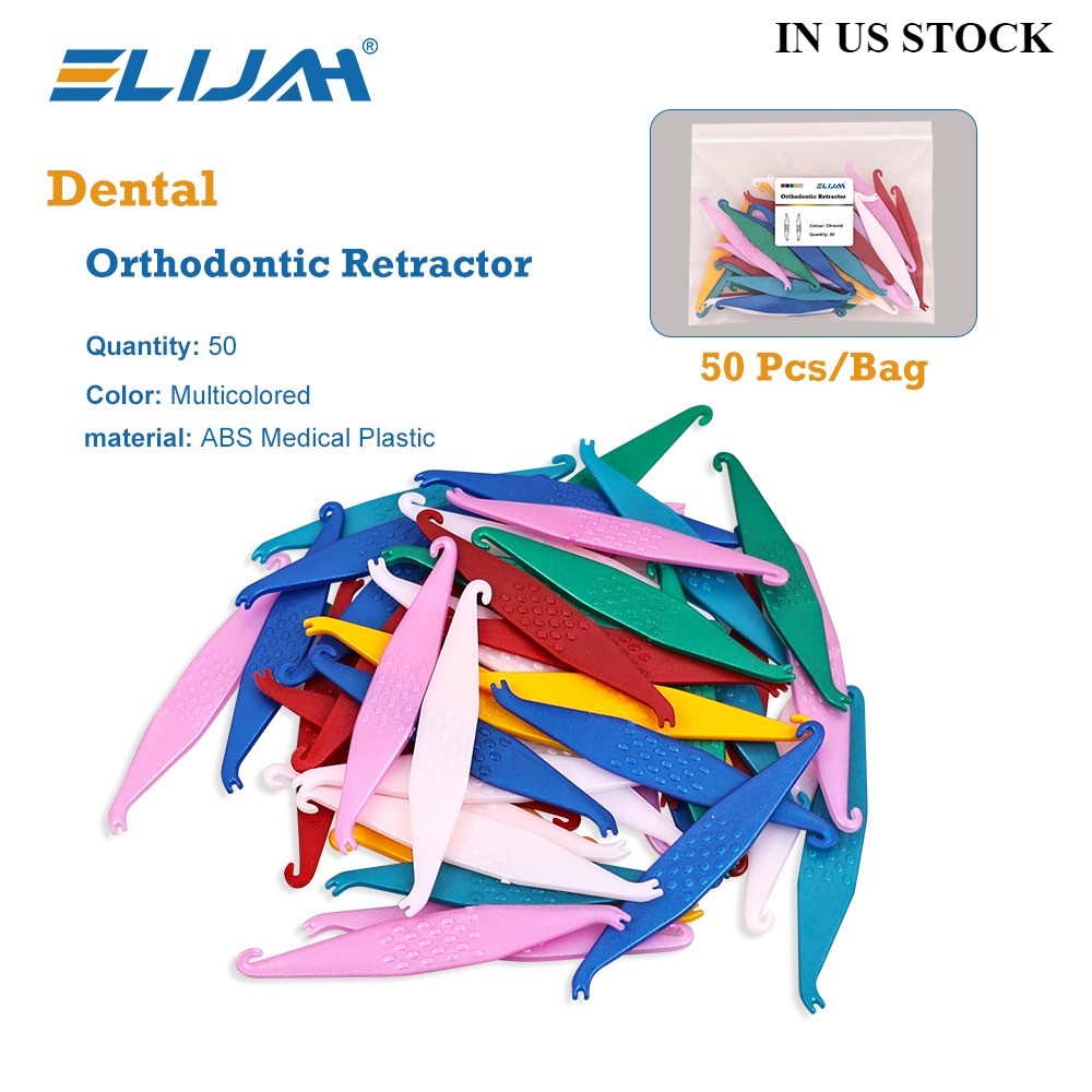 50/100Pcs Dental Orthodontic Elastic Placer Hooks For Braces Elastic Rubber Band