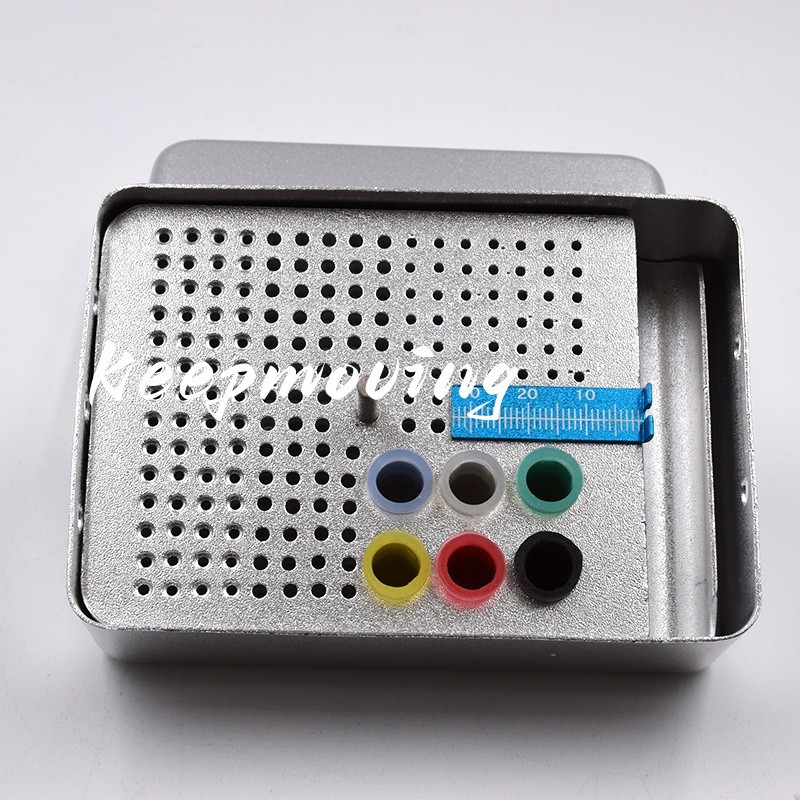 180 Holes Dental Endo Box FG Files Bur Holder Autoclave Organizer Box Ruler