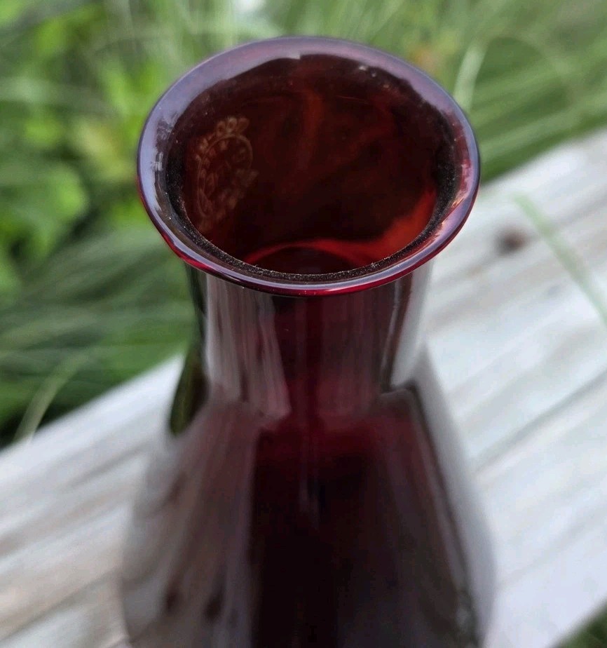 VINTAGE GLASS CHEMIST VASE AESTHETIC Pyrex Ruby Red 500 ml Beaker Flask FLOWER A