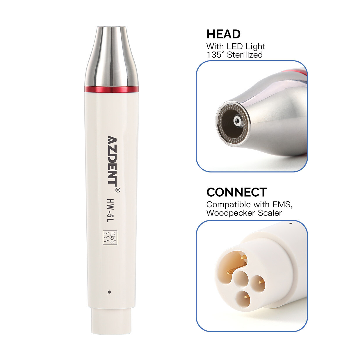 Dental Ultrasonic Piezo Scaler Handpiece LED Fit Woodpecker/EMS/SATELEC 135°