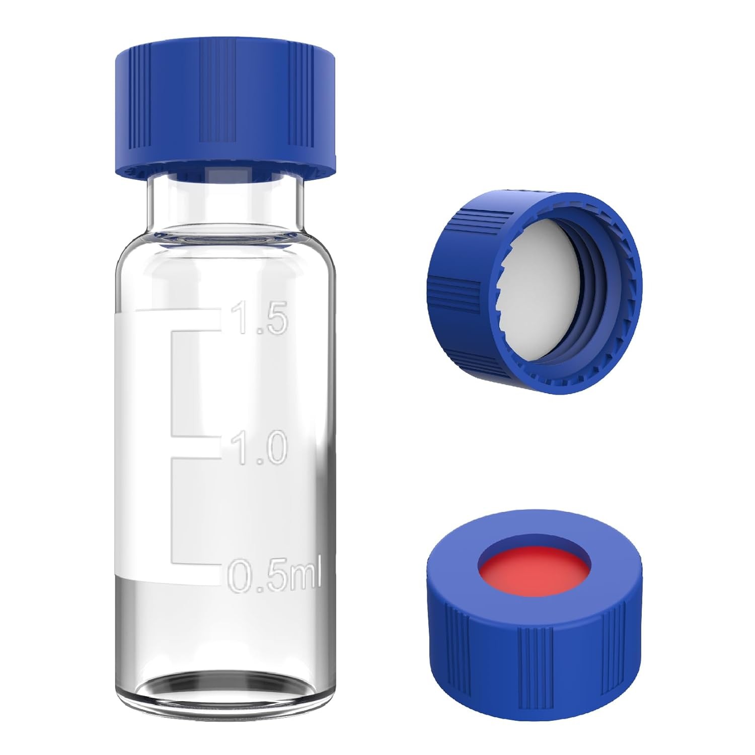 1000pcs 2mL Autosampler Vials Glass Vials HPLC Lab Vial 9-425 with Screw Cap Kit
