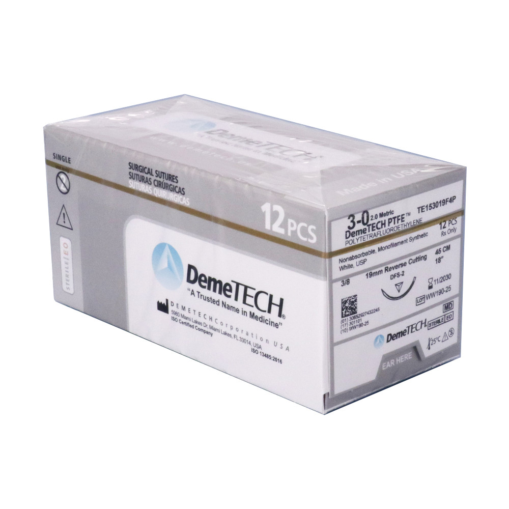 DemeTECH® 3/0 4/0 (45/75cm) Various Materials Absorbable Braided Coated Multiple