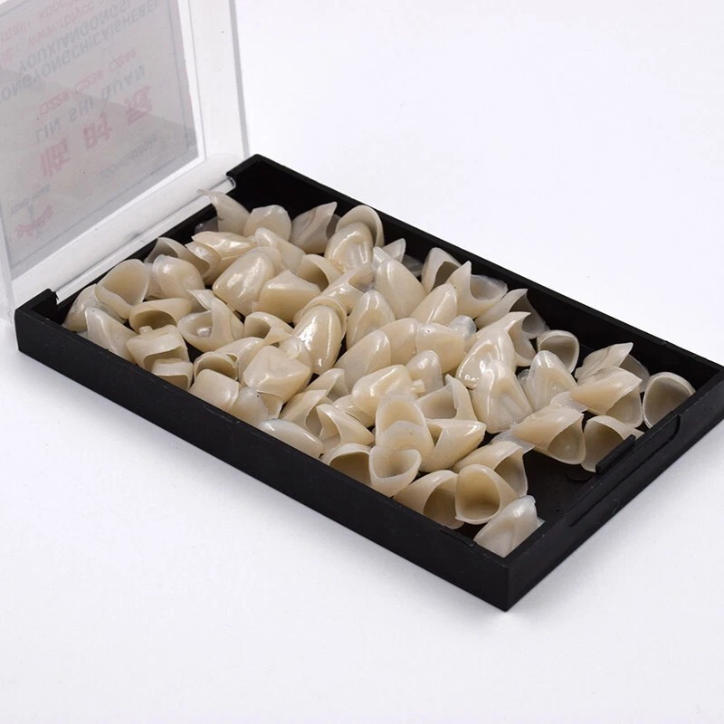 50 Pcs/Box Dental Whitening Front Temporary Crown Material Polycarbonate Tooth