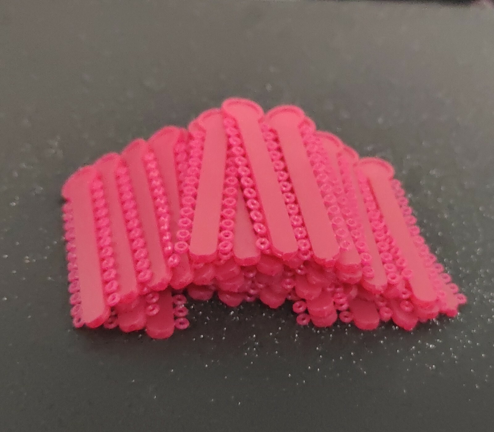 1 Pack 1008Pcs Dental Orthodontics Elastic Ligature Ties Rubber Bands Hot Pink