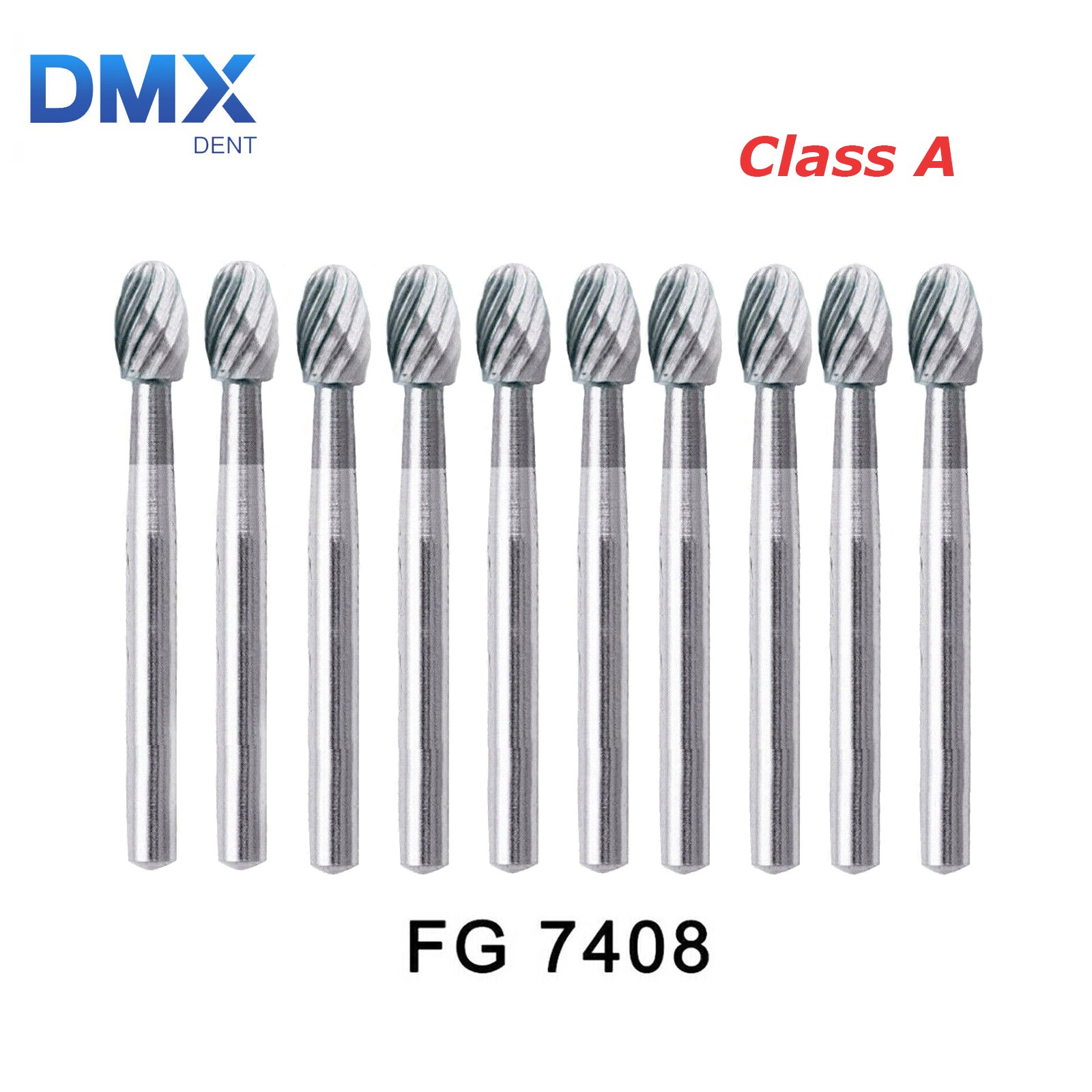 Dental Tungsten Carbide Burs Trimming & Finishing Egg Football FG 7404 7406 7408