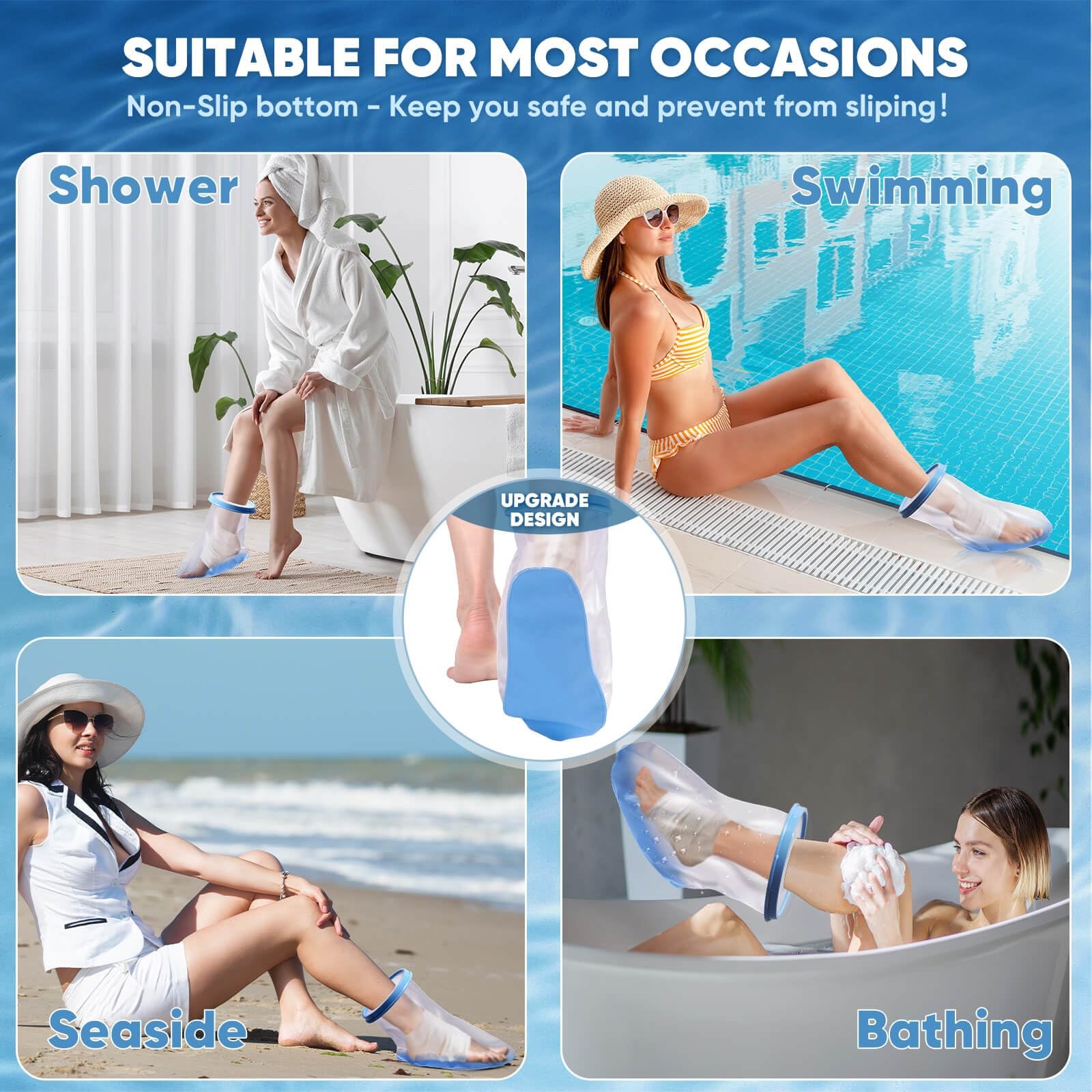 Fxdunjr Waterproof Foot Cast Cover for Shower Adult New-Foot & Ankle