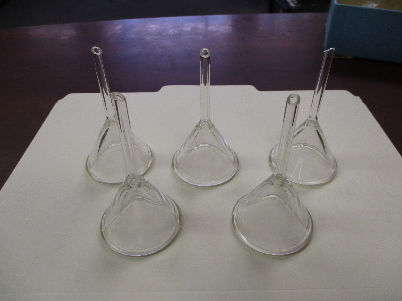 Kimax Short Stem 58 degree Angle Glass Filling Funnels (QTY 5)