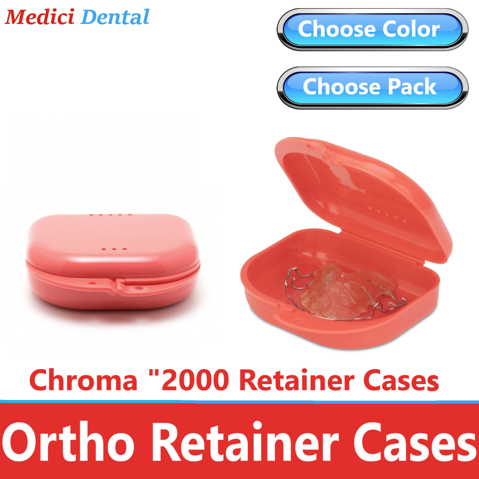 Dental Denture Box case carrier – Retainer Box – 1′ Deep, Upto 150Pk Assorted