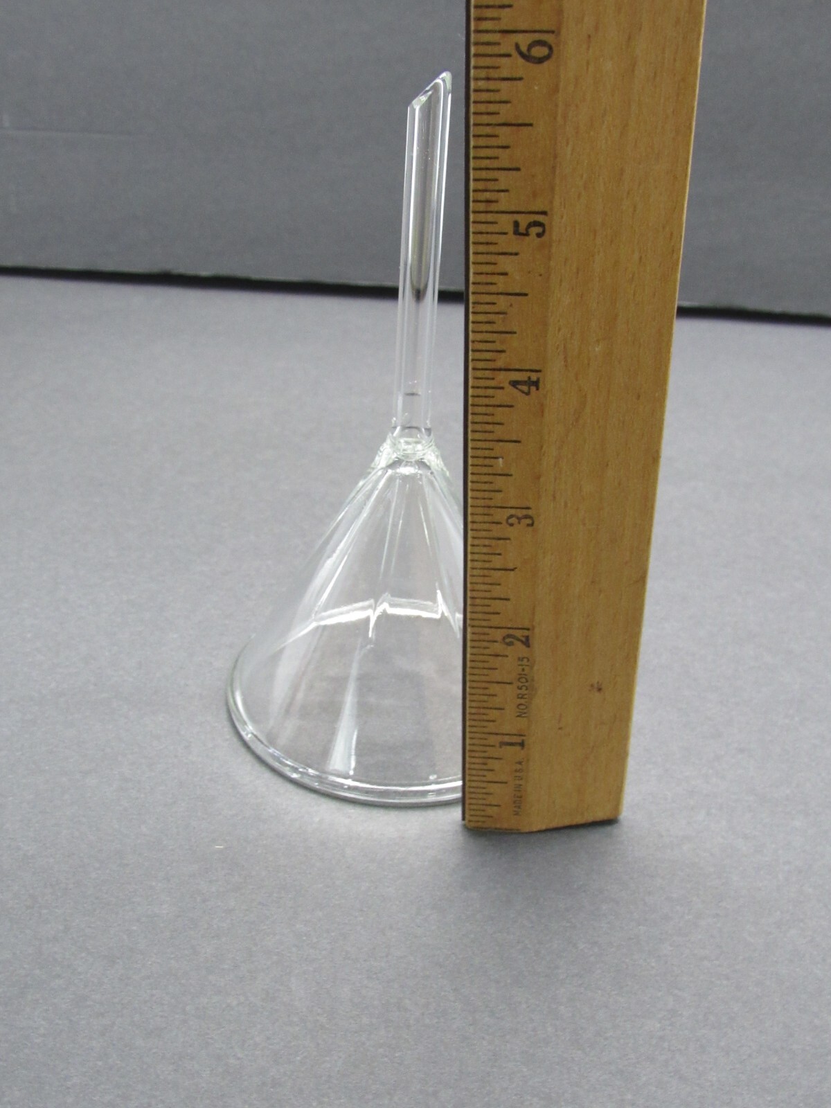 PYREX CORNING Fluted Filling Powder Funnels Narrow Stem 75mm Diam 60° Angle 6180