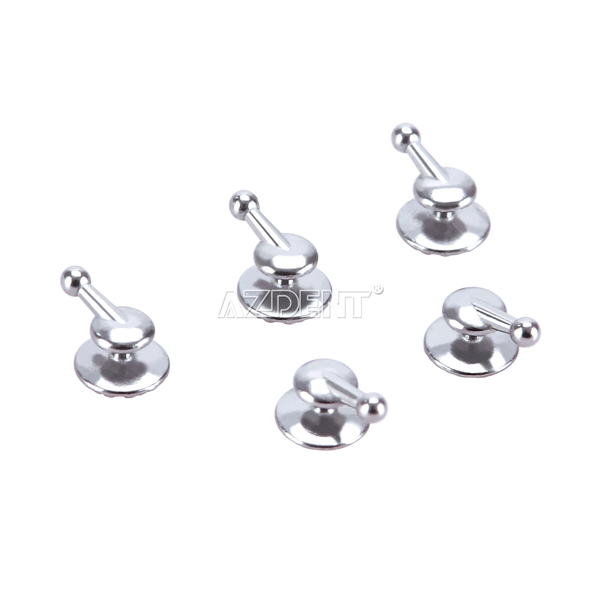10pcs AZDENT Dental Orthodontic MIM Bondable Lingual Buttons w/ Hook Round Base