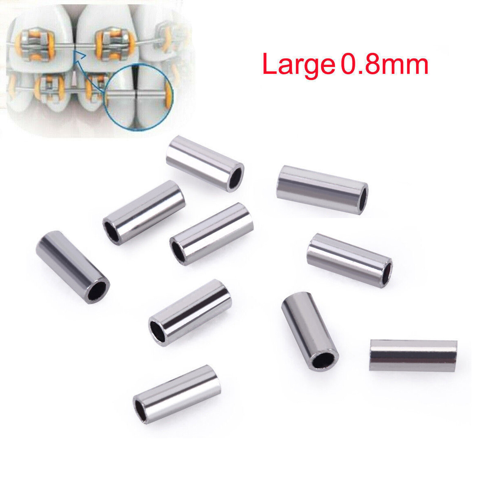 Dental Orthodontic Mini Stop Stoppers Round-Seal Crimpable Hook Small /Large