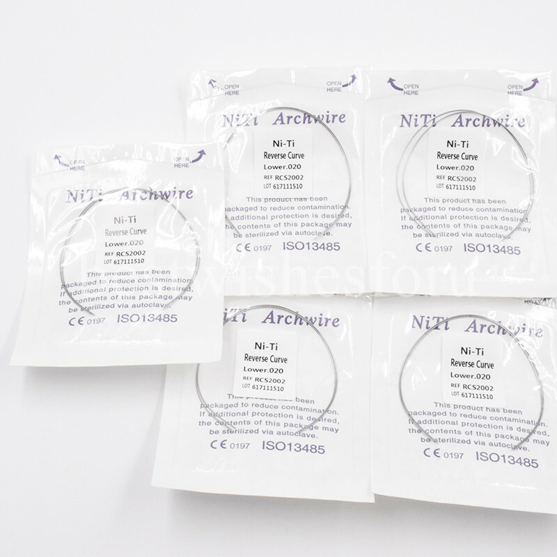 Dental Ortho Archwires Reverse Curve Niti Round Wires With Constant Elasticit