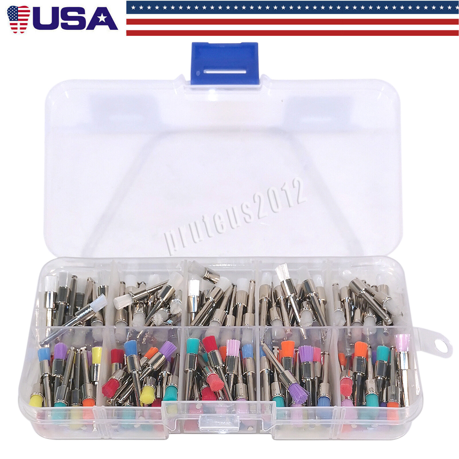 200Pcs SKYSEA Dental Flat Polishing Brush Brushes For Low Speed Handpiece