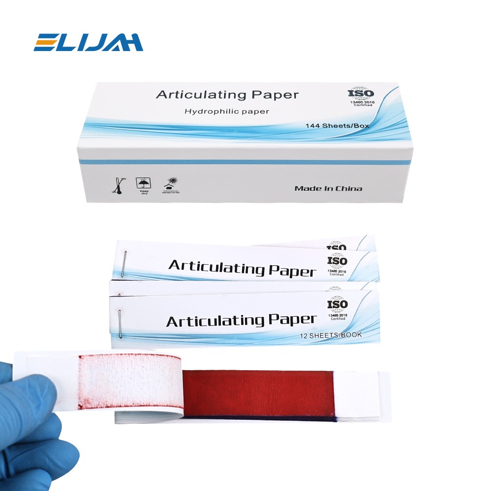 144Sheets/1Box Dental Articulating Paper Lab Products Teeth Care Red/Blue Strips