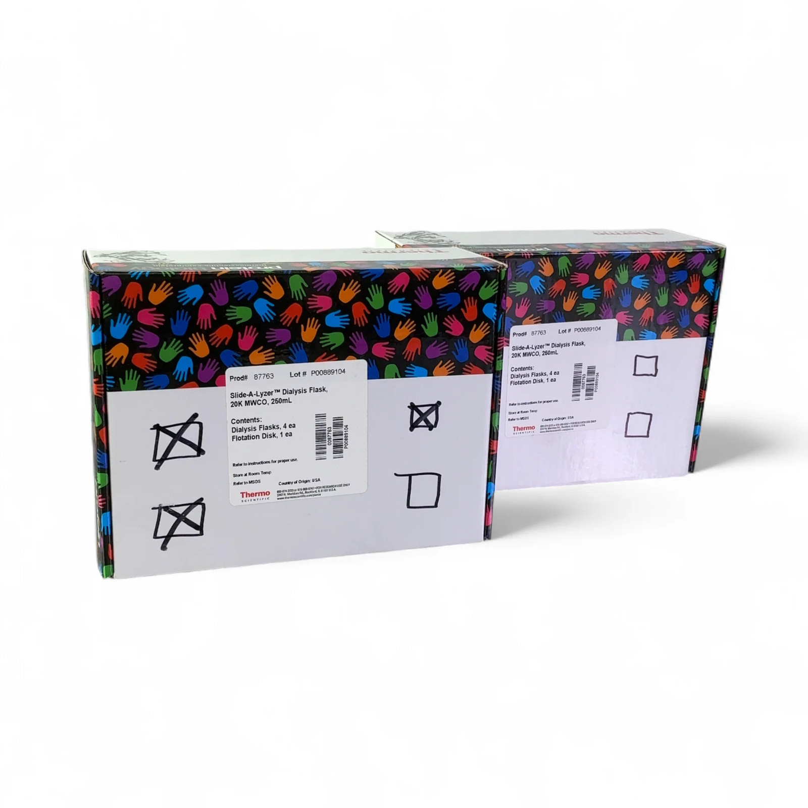 Thermo Scientific 87763 Slide-A-Lyzer Dialysis Flask Lot of 2 250mL NEW OPEN BOX