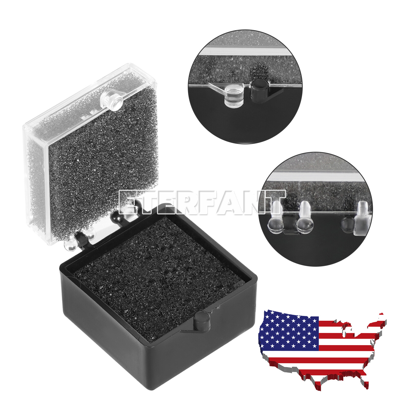 200PCs Dental Lab Crown/Veneer/Bridge Boxes- 1”-Clear Top with Sponge Fillers