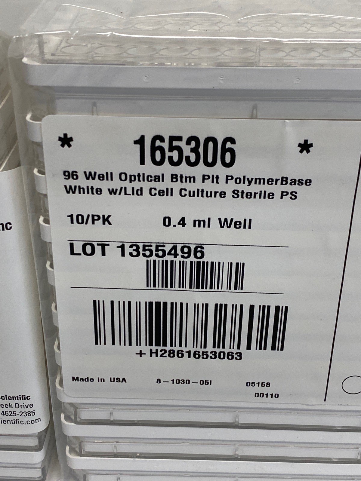 (30) THERMO Nunc 96-Well 0.4mL White TC MicroPlate Optical Bttm Lid 165306