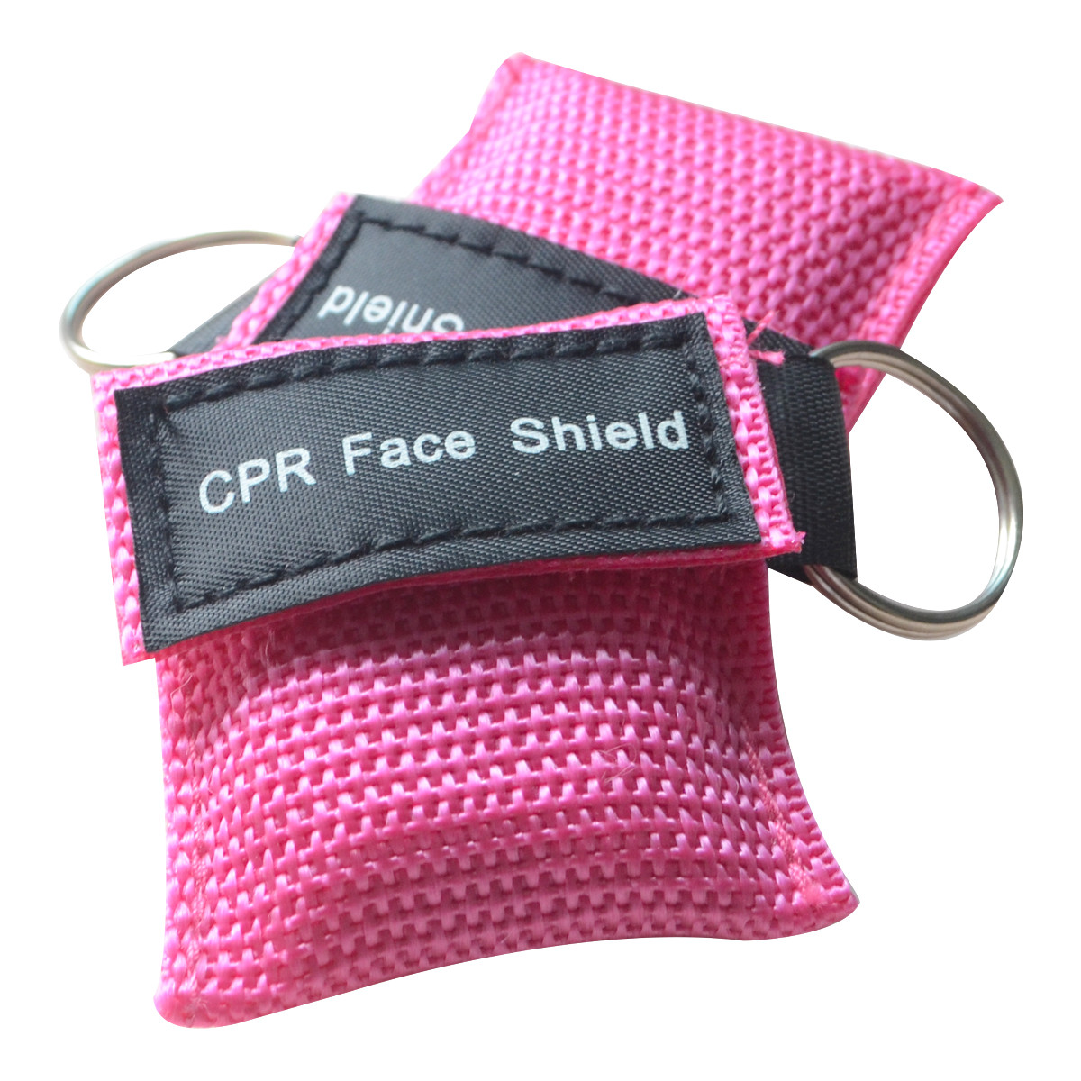 8pcs CPR Printed Nylon Keychain Pouch first aid kit cpr CPR Face Shield