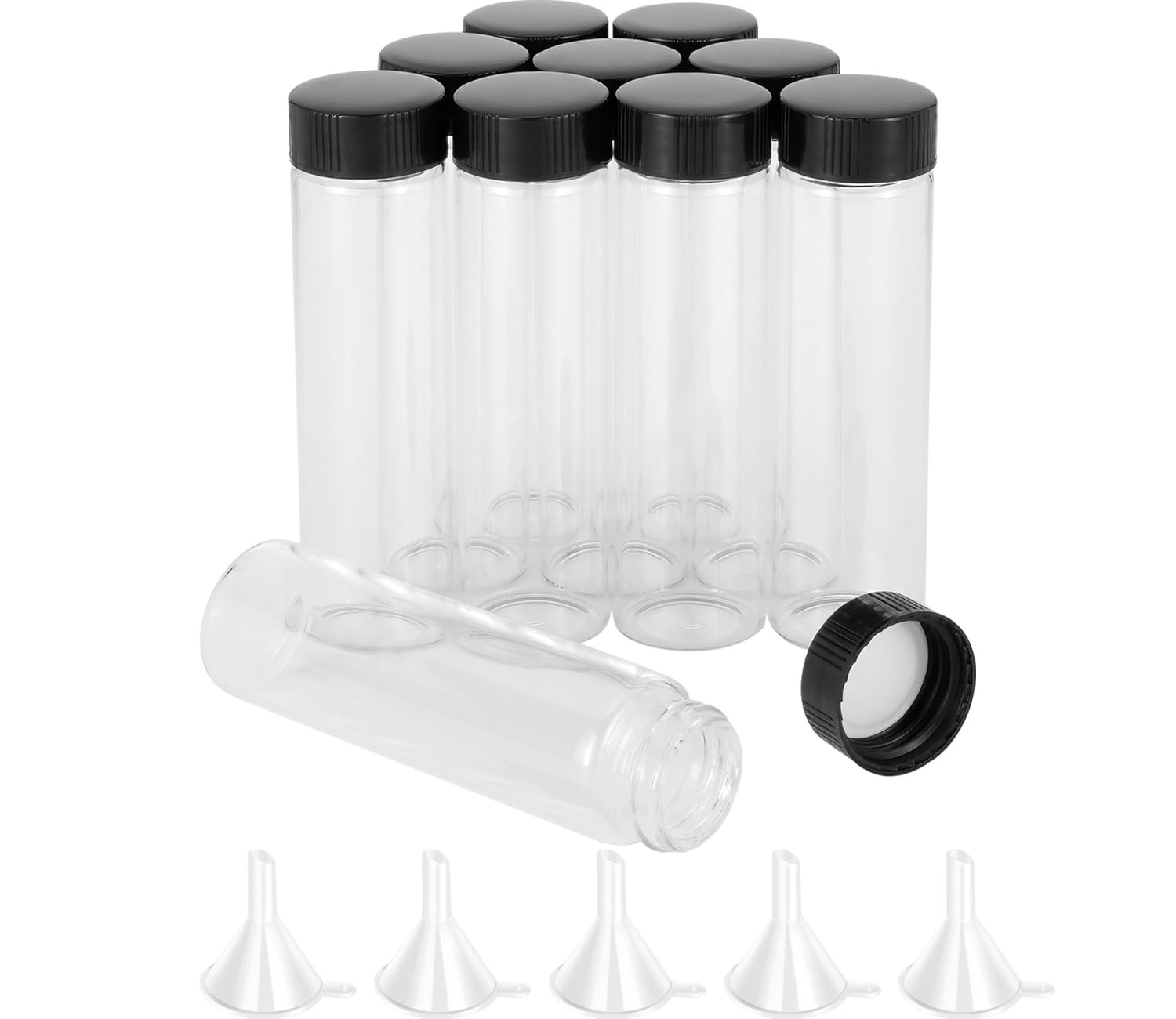 Kesell 10 Pack 40ml Vial Clear Glass Sample Bottles Empty 40 ml-10pcs,