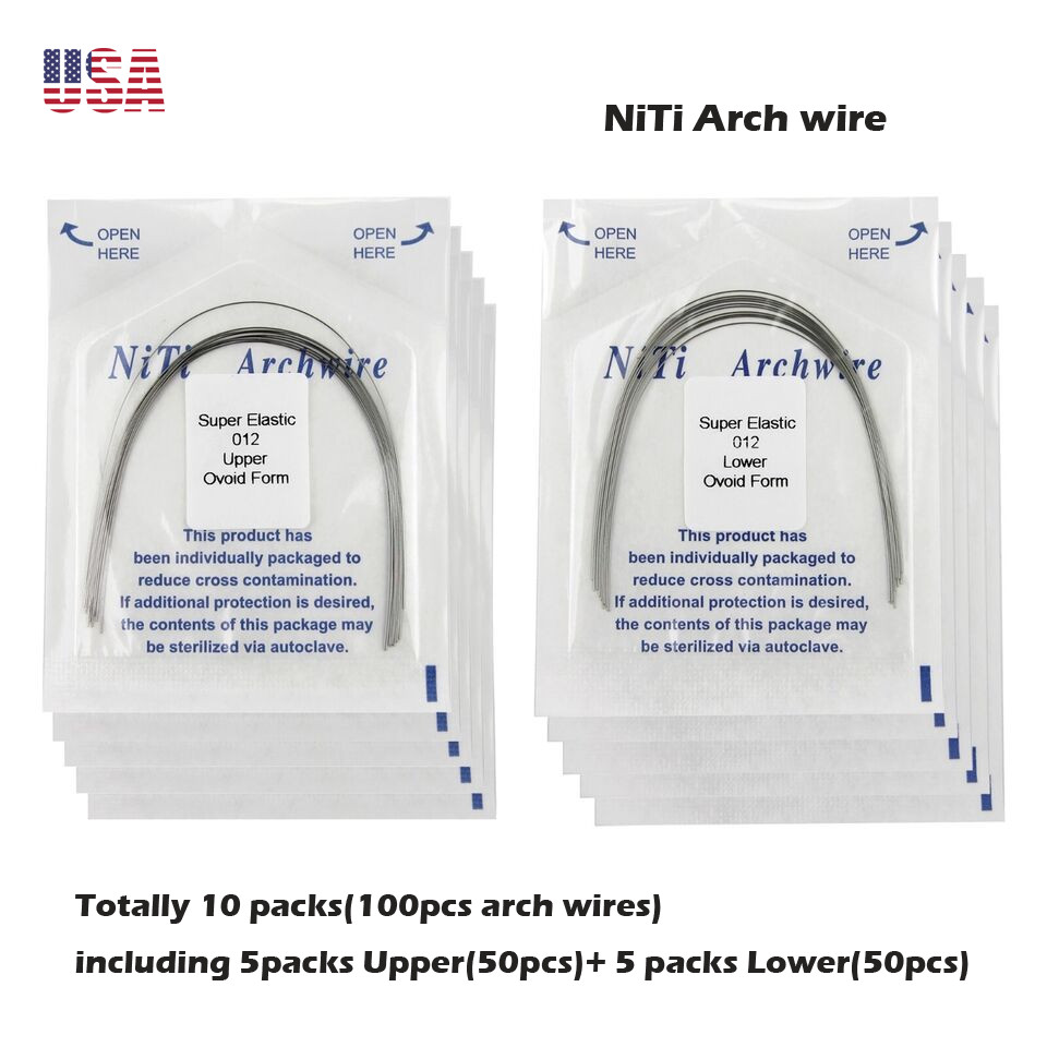 Dental Orthodontic Arch Wire Rectangular Round Ligature Tie Elastic Rubber Bands