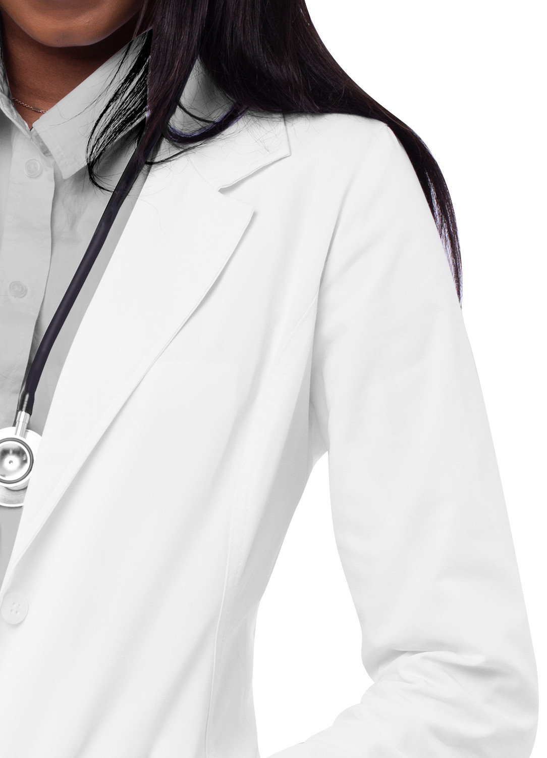 Adar Womens Classic 28” Tailored Consultation Short Lab Coat