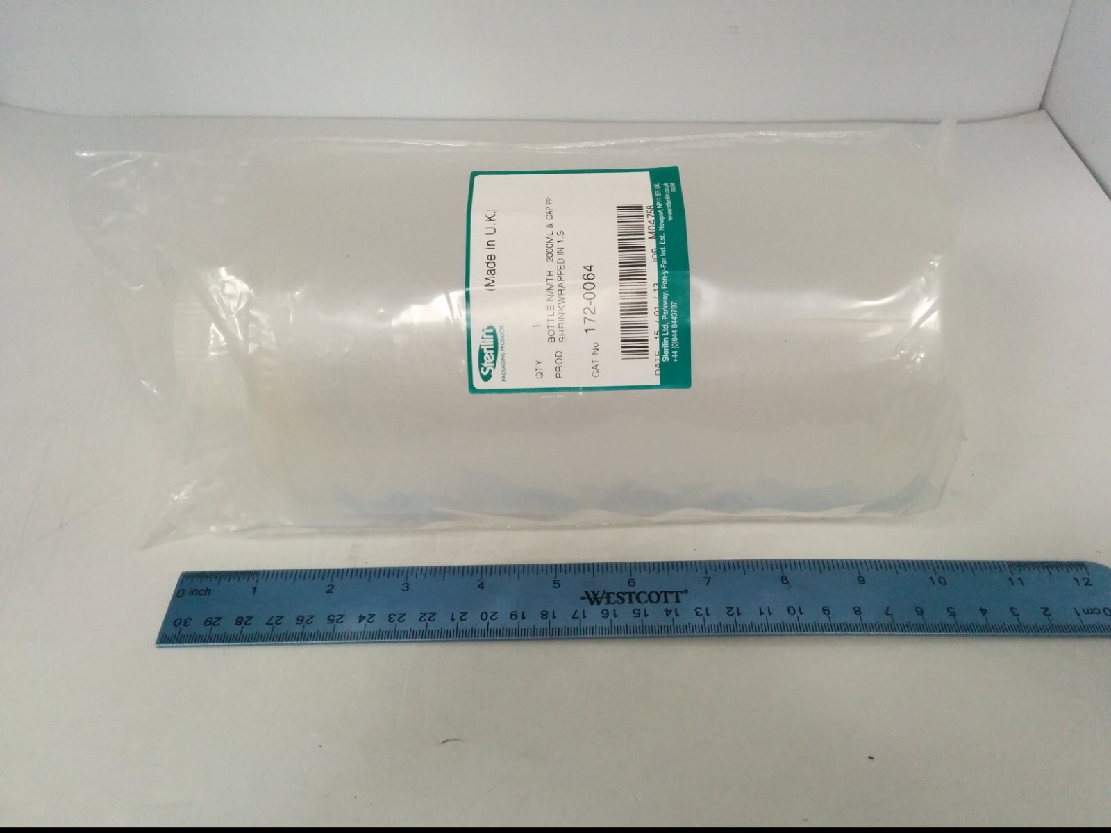 STERILIN 172-0064 2000ml BOTTLE AND CAP, FACTORY SEALED, NNB