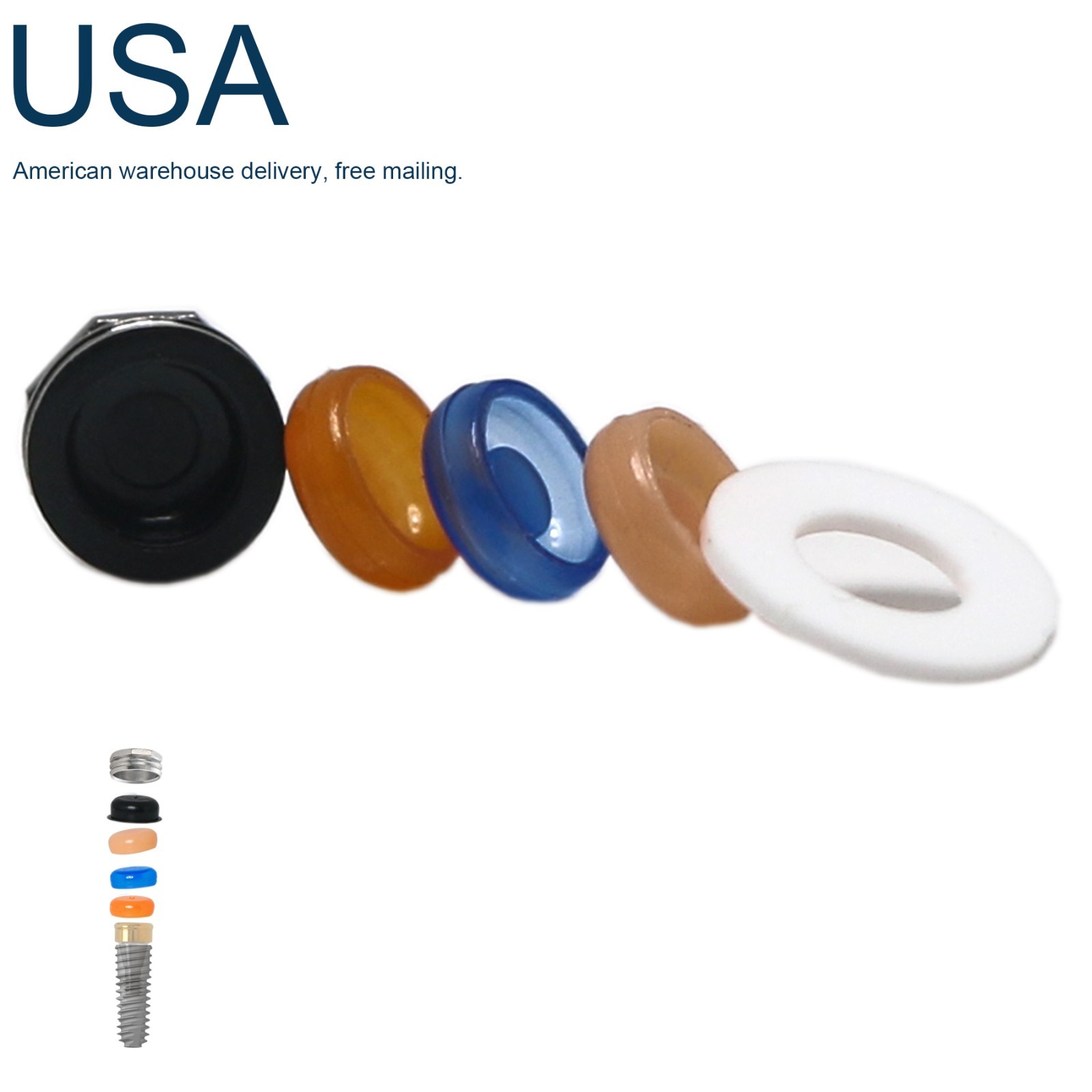 US Dental Retention Cap Set And Male Cap Insertion Extraction Locator core Tool