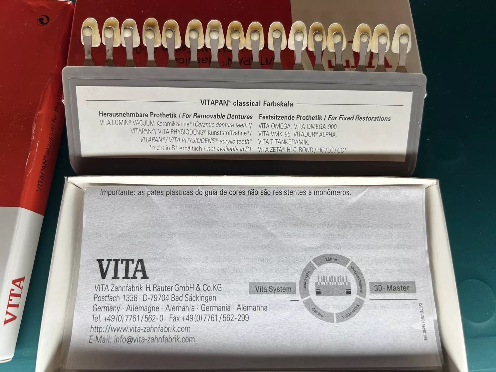 Porcelain Shade Guide Classical 16 Colors VITA Classical / colorimetro dental