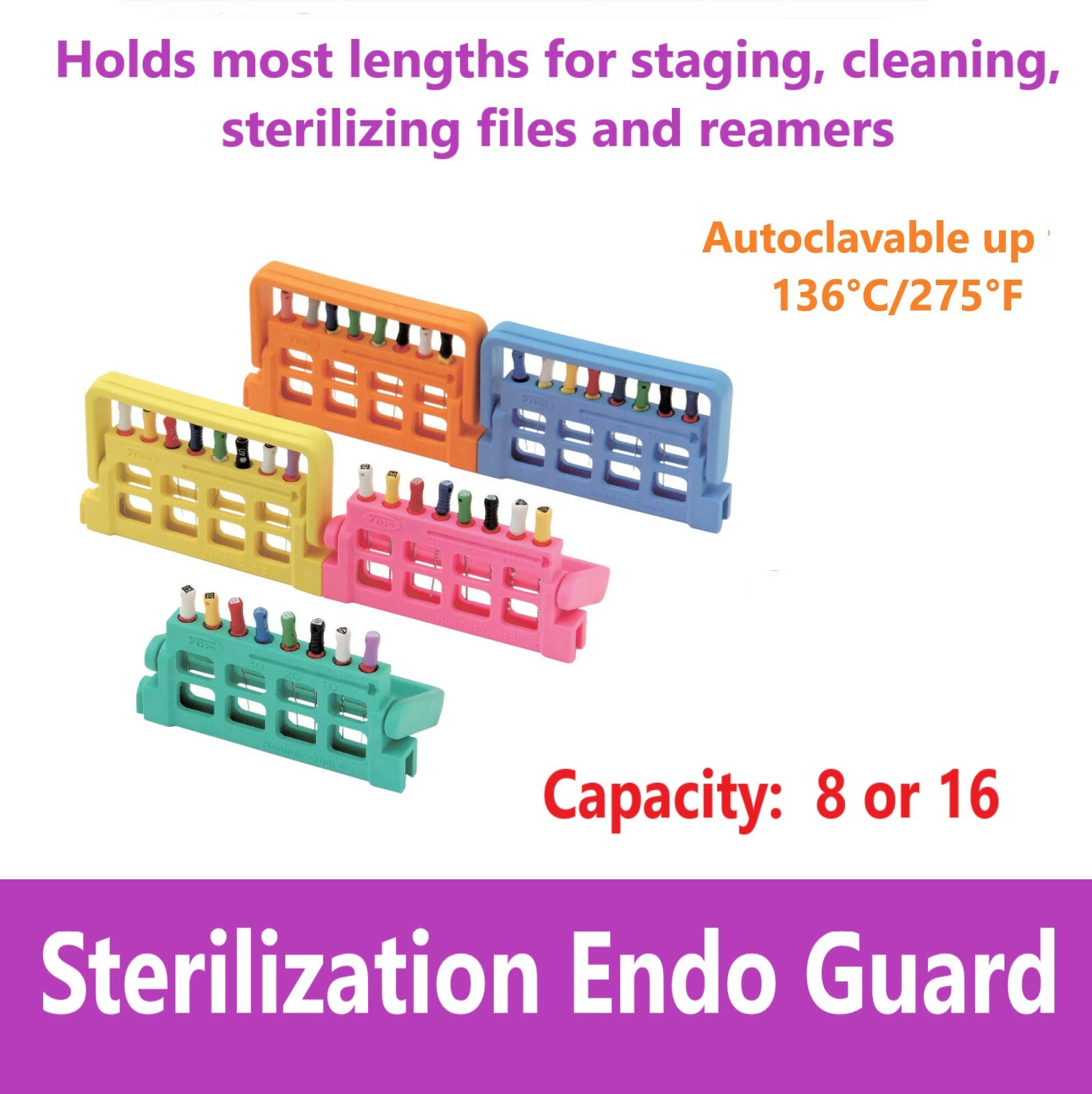 Dental Endo File Holder Ruler Adjustable Autoclavable Lab File Block For 8/16