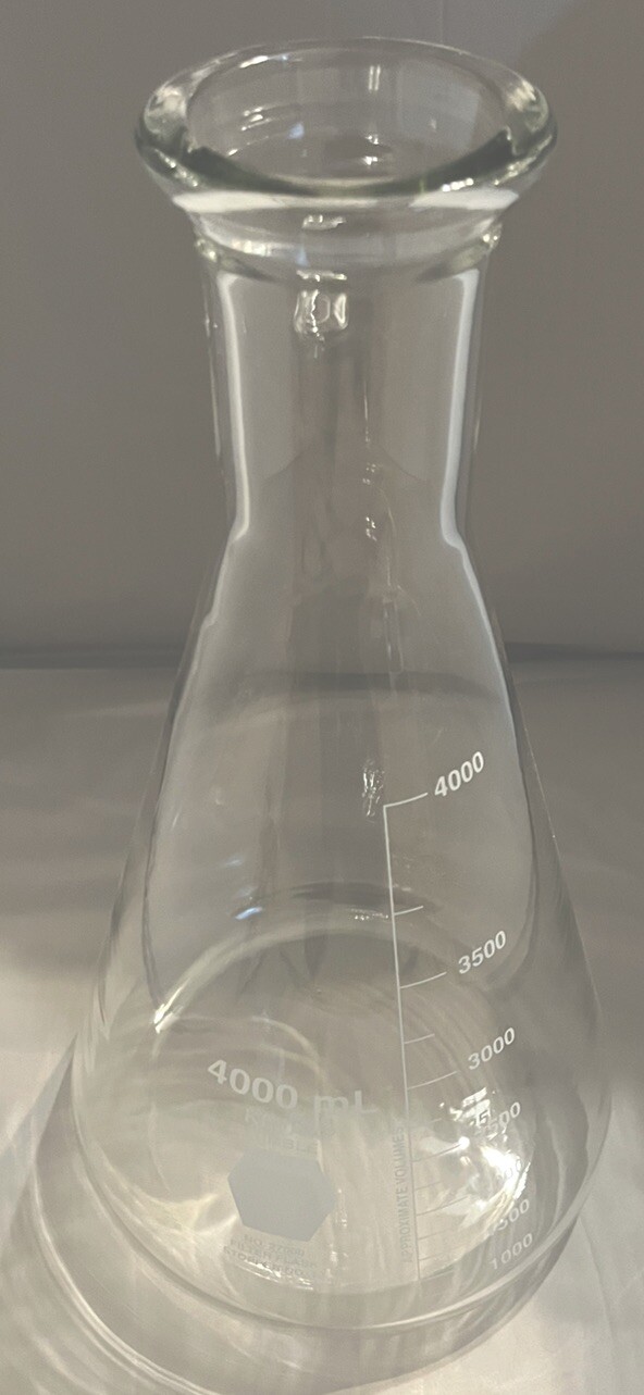 KIMAX 4000mL 4L Glass Heavy Wall Filtering Flask 12mm Hose Conn. 27060-4L
