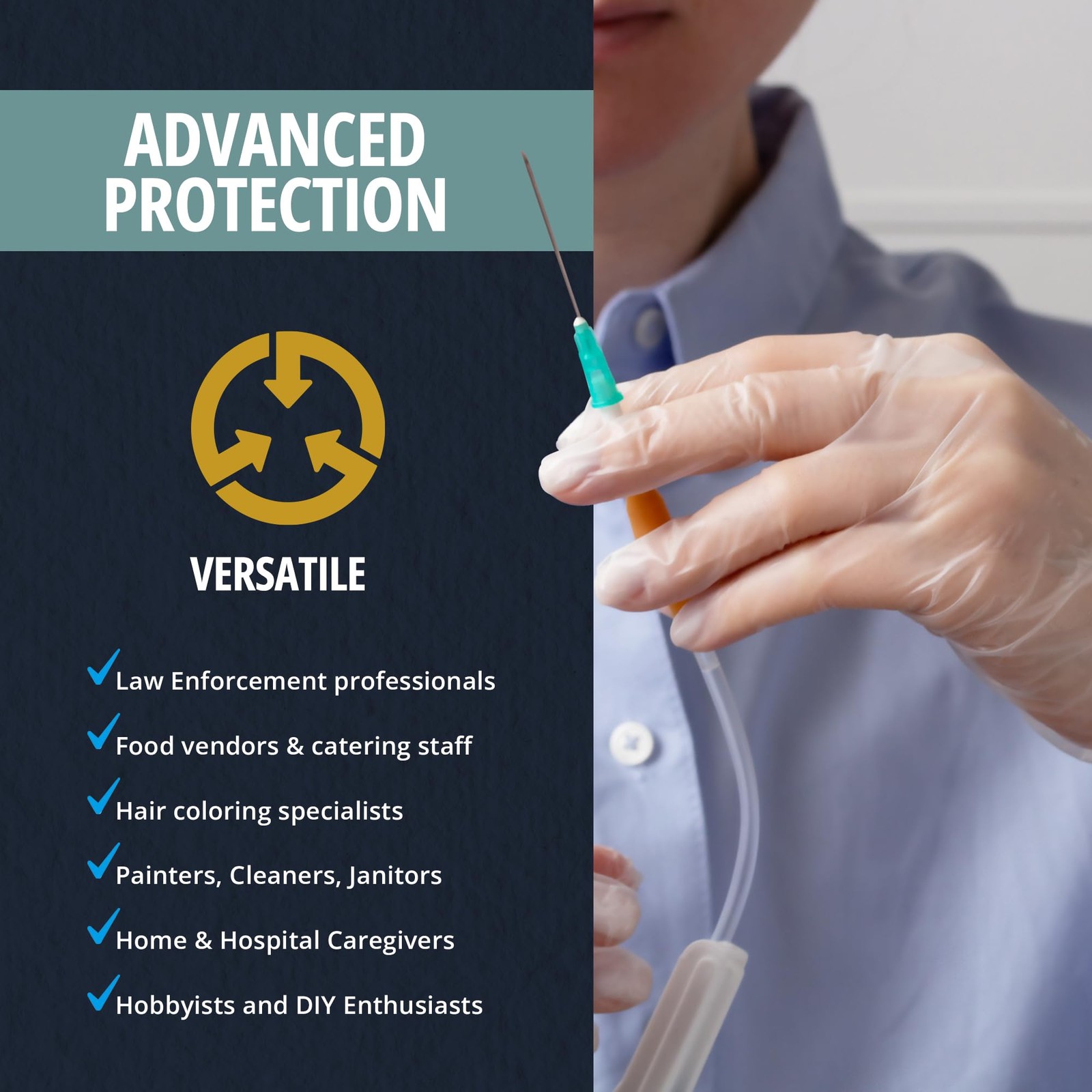 MED PRIDE Disposable Medical Grade Vinyl Exam Medium (Pack of 100), Clear