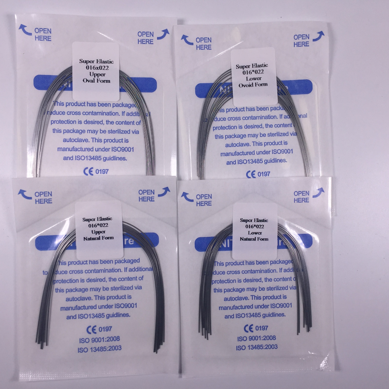 50Bags Dental Niti Super Elastic Arch Wires Rectangular Ortho Natural/Oval Form