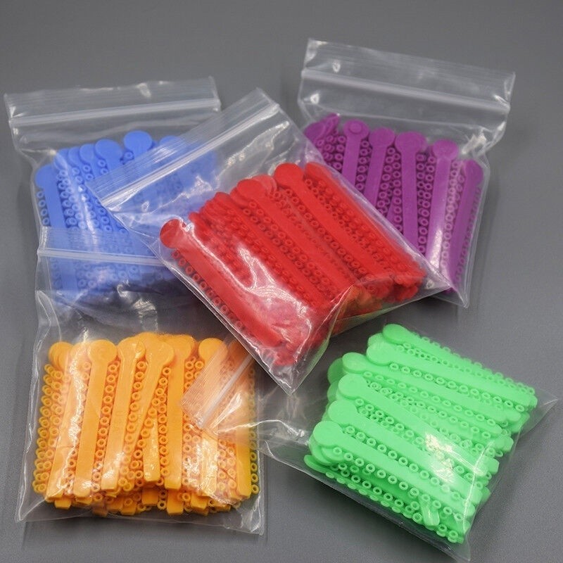 45 Color Dental Elastic Ligature Ties Rubber Power Bands for Orthodontic Braces