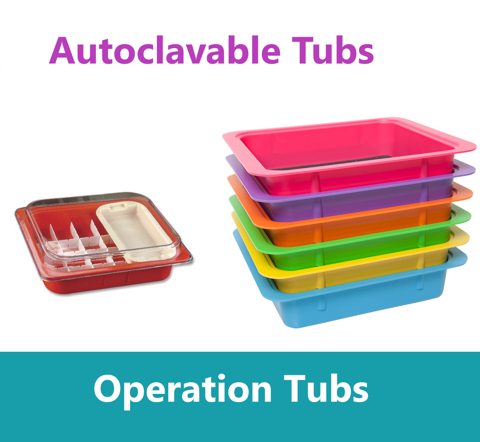 Dental Operation Tub Or Tub Lids, Tub Dividers, Instruments Tub, Autoclavable