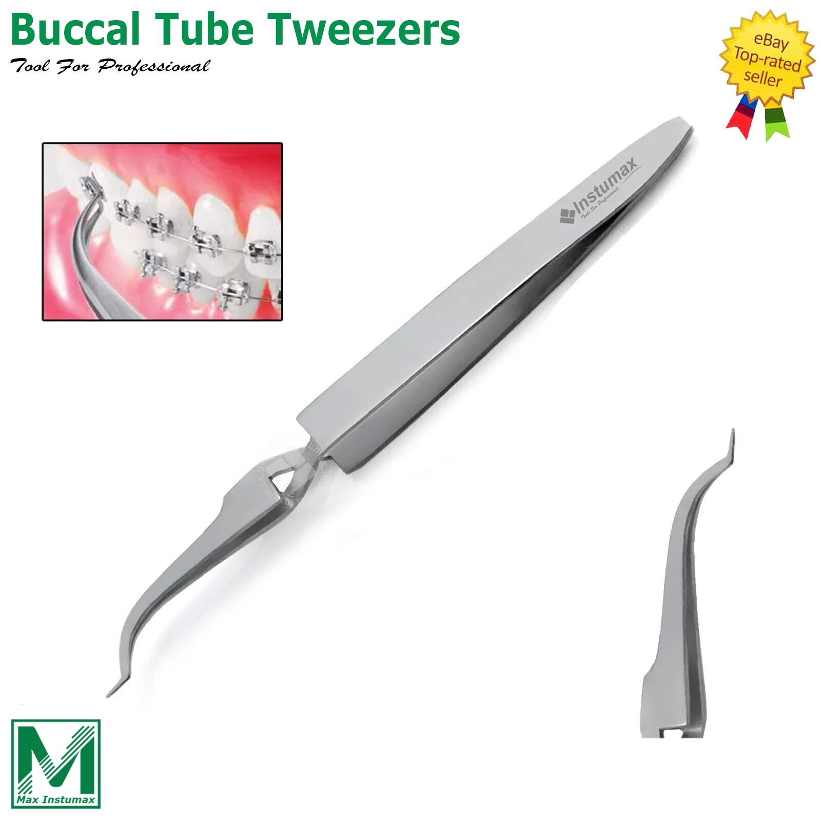 Dental Buccal Tube Tweezers Slim Orthodontic Bracket Holding Placing CE